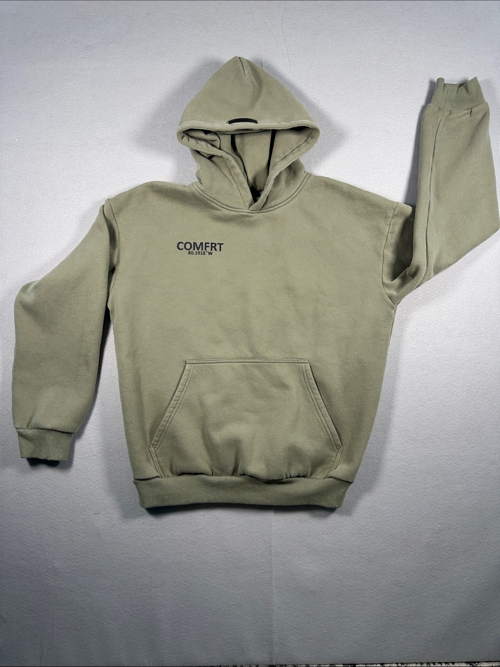 Comfort Logo Olive Green Men's Pullover Hoodie